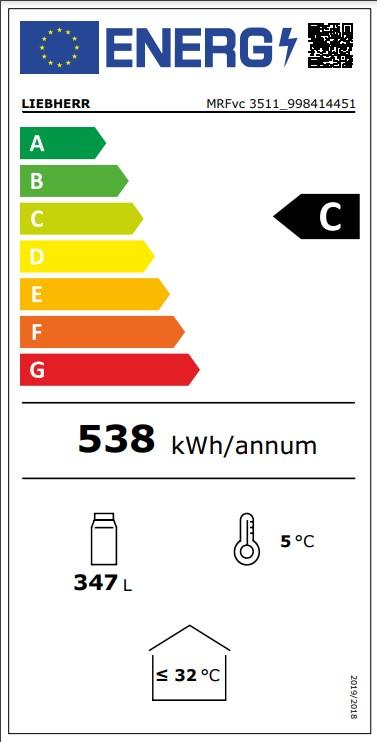 Liebherr MRFvc 3511 energiacímke